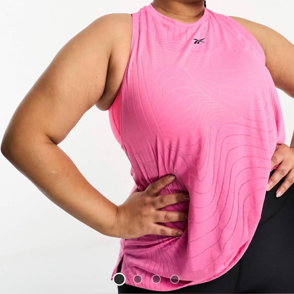 Reebok Pink Relaxed Sleeveless Tank Top